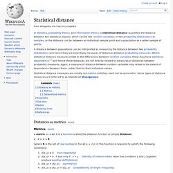 Statistical distance