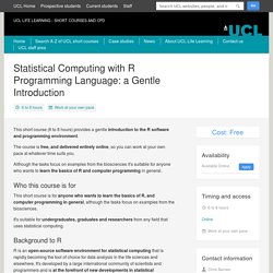 Statistical Computing with R Programming Language: a Gentle Introduction