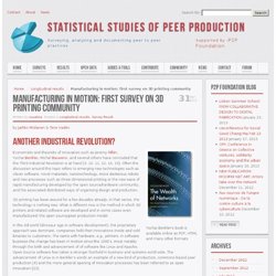 Statistical Studies of Peer Production » Manufacturing in motion: first survey on 3D printing community