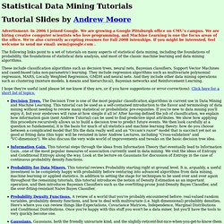 Statistical Data Mining Tutorials