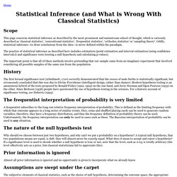 Statistical Inference (and what is wrong with classical statistics)