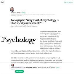 New paper: “Why most of psychology is statistically unfalsifiable” – Medium