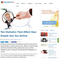 Ten Statistics That Affect How People See You Online