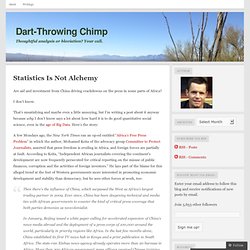 Statistics Is Not Alchemy « Dart-Throwing Chimp