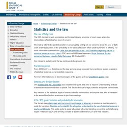 Statistics and the law