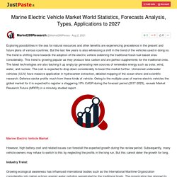 Marine Electric Vehicle Market World Statistics, Forecasts Analysis, Types, Applications to 2027