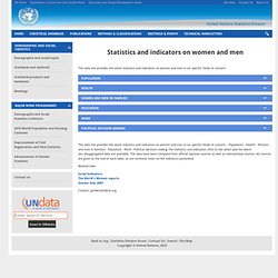 ited Nations Statistics Division - Demographic and Social Statistics