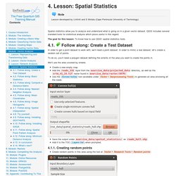 4. Lesson: Spatial Statistics — The Free Quantum GIS Training Manual 1.0 documentation