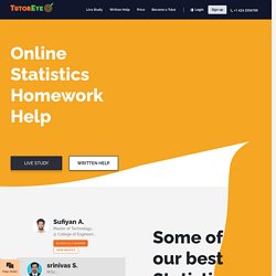 Find statistics help from expert online tutors