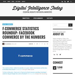 f-commerce statistics roundup: Facebook commerce by the numbers