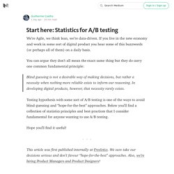 Start here: Statistics for A/B testing — The Product Management Coalition