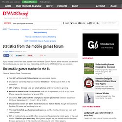 Statistics from the mobile games forum