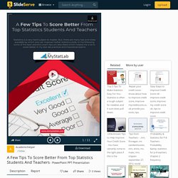 A Few Tips To Score Better From Top Statistics Students And Teachers PowerPoint Presentation - ID:9007565