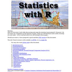 Statistics with R