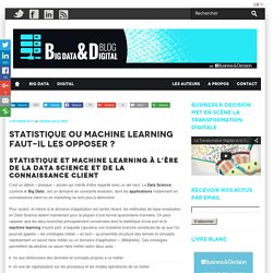 Statistique ou machine learning faut-il les opposer ?