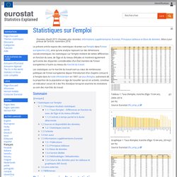 Statistiques sur l’emploi - Statistics Explained