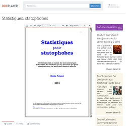 Statistiques. statophobes