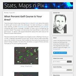 *****Stats, Maps n Pix: What Percent Golf Course is Your Area?