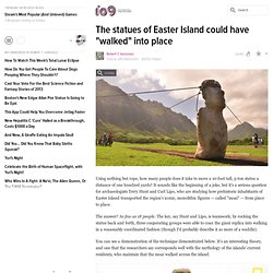 The statues of Easter Island could have "walked" into place