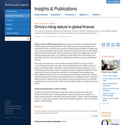 China’s rising stature in global finance