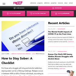 How to Stay Sober: A Checklist