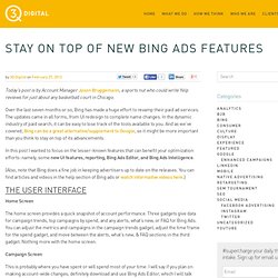 Stay on top of new Bing Ads features