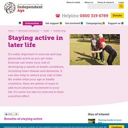 Staying active in later life