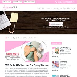 STD Facts: HPV Vaccine For Young Women