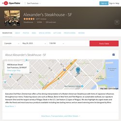 Alexander's Steakhouse - SF Restaurant - San Francisco, CA