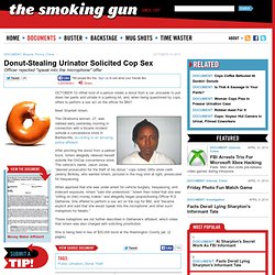 Donut-Stealing Urinator Solicited Cop Sex