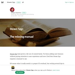 Steam Spy: The missing manual – Steam Spy – Medium