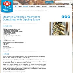 Steamed Chicken & Mushroom Dumplings with Dipping Sauce