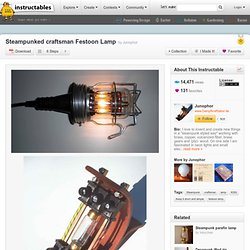 Steampunked craftsman Festoon Lamp