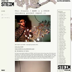 a STEIM residency project report