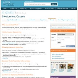 Steatorrhea - Causes - Better Medicine