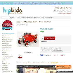 Steel toy Ride On Pedal Fire Truck Engine