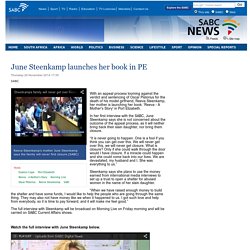 June Steenkamp launches her book in PE:Thursday 20 November 2014