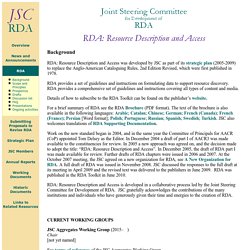 Joint Steering Committee for Development of RDA [Inglés]