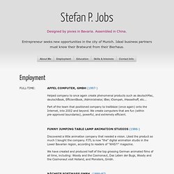 Stefan P. Jobs — Curriculum Vitae