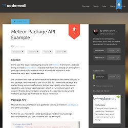 Stefano Diem Benatti : Meteor Package API Example