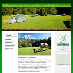 Steiermärkische Landesforste: Campingplatz Forstgarten