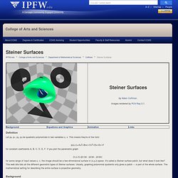 Steiner Surfaces - IPFW