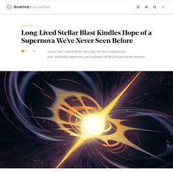 Long-Lived Stellar Blast Kindles Hope of a Pair-Instability Supernova