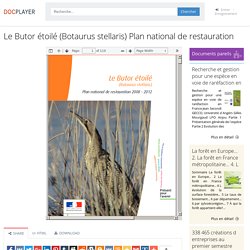 Le Butor étoilé (Botaurus stellaris) Plan national de restauration - PDF
