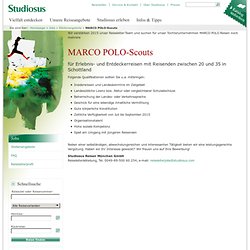 MARCO POLO-Scouts - Stellenangebote - Jobs - Studiosus Reisen München