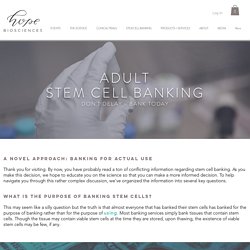 Stem Cell Banking Houston