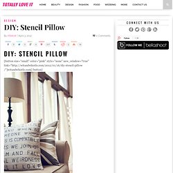 Stencil Pillow