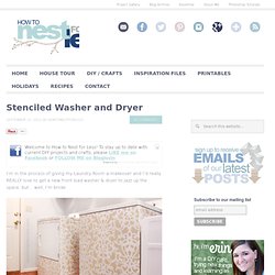 Stenciled Washer and Dryer