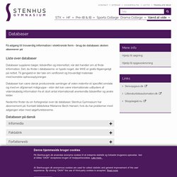 Stenhus Gymnasium - Databaser