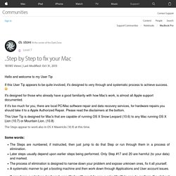 ..Step by Step to fix your Mac